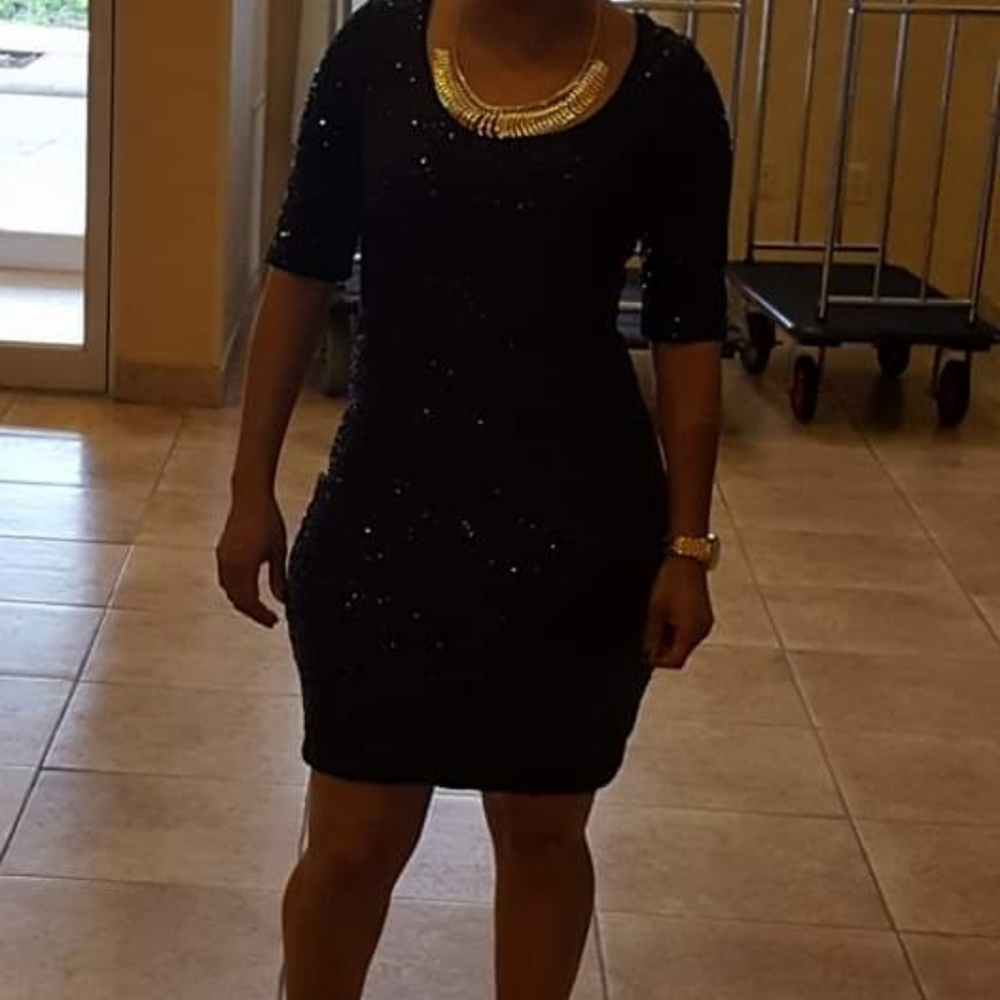 Black sequin Forever 21 dress size Med